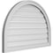 Ekena Millwork Round Top Surface Mount PVC Gable Vent: Functional, w/ 2"W x 1-1/2"P Brickmould Frame, 34"W x 24"H GVPRT34X2402SF - alternate 2